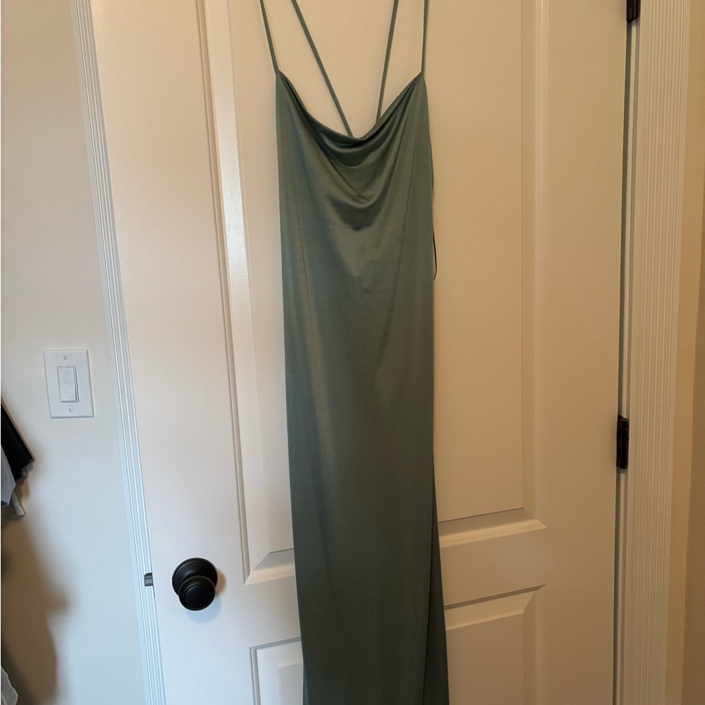 Zara Sage Green Midi Dress